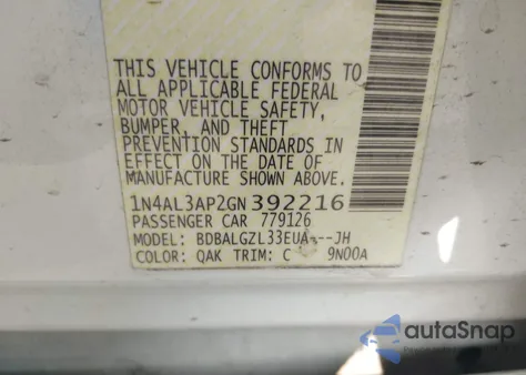 2016 Nissan Altima 2.5 S from USA, damaged, VIN 1N4AL3AP2GN392216